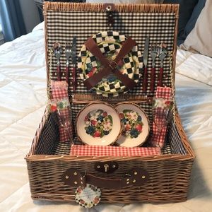 MacKenzie Childs Picnic for Two Basket